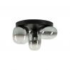 Plafoniera design decorativ VITRO negru/gri fumuriu