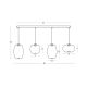 Pendule, Lustre suspendate - Lustra LED design decorativ VITRO negru/gri fumuriu