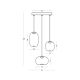 Pendule, Lustre suspendate - Lustra LED design decorativ VITRO negru/gri fumuriu