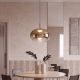 Lustra/Pendul LED design decorativ VITRO auriu/negru