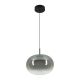 Pendule, Lustre suspendate - Lustra/Pendul LED design decorativ VITRO gri fumuriu/negru