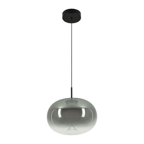 Pendule, Lustre suspendate - Lustra/Pendul LED design decorativ VITRO gri fumuriu/negru