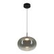 Pendule, Lustre suspendate - Lustra/Pendul LED design decorativ VITRO gri fumuriu/negru