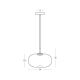 Pendule, Lustre suspendate - Lustra/Pendul LED design decorativ VITRO gri fumuriu/negru