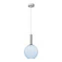 Pendul LED design decorativ LIORA albastru clar/alb