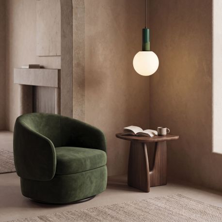 Pendule, Lustre suspendate - Pendul design decorativ POSSA portelan verde