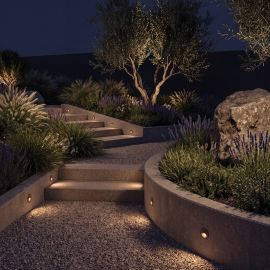 Spoturi - Spot LED incastrabil scari exterior IP65 NOOK cafeniu