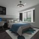 Lustre cu ventilator - Lustra LED cu Ventilator tavan smart sistem TUYA si telecomanda COIN negru