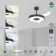 Lustre cu ventilator - Lustra LED cu Ventilator tavan smart sistem TUYA si telecomanda COIN negru