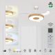 Lustre cu ventilator - Lustra LED cu Ventilator tavan smart sistem TUYA si telecomanda COIN lemn