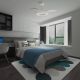 Lustre cu ventilator - Lustra LED cu Ventilator tavan smart sistem TUYA si telecomanda COIN alb