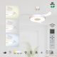 Lustre cu ventilator - Lustra LED cu Ventilator tavan smart sistem TUYA si telecomanda COIN alb