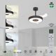 Lustre cu ventilator - Lustra LED cu Ventilator tavan smart sistem TUYA si telecomanda COIN negru