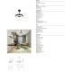Lustre cu ventilator - Lustra LED cu Ventilator tavan smart sistem TUYA si telecomanda COIN negru