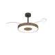 Lustre cu ventilator - Lustra LED cu ventilator si telecomanda COIN M nuc/negru