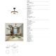 Lustre cu ventilator - Lustra LED cu ventilator si telecomanda COIN M nuc/negru