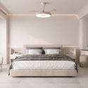 Lustra LED cu ventilator si telecomanda COIN M bej