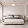 Lustra LED cu ventilator si telecomanda COIN M bej