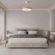 Lustre cu ventilator - Lustra LED cu ventilator si telecomanda COIN M bej