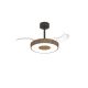 Lustre cu ventilator - Lustra LED cu ventilator si telecomanda COIN S nuc/negru