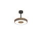 Lustre cu ventilator - Lustra LED cu ventilator si telecomanda COIN S nuc/negru