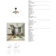 Lustre cu ventilator - Lustra LED cu ventilator si telecomanda COIN S nuc/negru