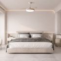 Lustra LED cu ventilator si telecomanda COIN S bej