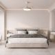 Lustra LED cu ventilator si telecomanda COIN S bej