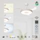 Lustre cu ventilator - Lustra LED cu ventilator si telecomanda COIN S bej