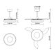 Lustre cu ventilator - Lustra LED cu ventilator si telecomanda COIN S bej