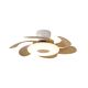 Lustre cu ventilator - Lustra LED cu ventilator si telecomanda FLOWER alb/lemn