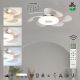 Lustre cu ventilator - Lustra LED cu ventilator si telecomanda FLOWER alb