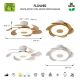 Lustre cu ventilator - Lustra LED cu ventilator si telecomanda FLOWER alb