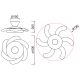 Lustre cu ventilator - Lustra LED cu ventilator si telecomanda FLOWER alb
