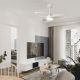 Lustre cu ventilator - Lustra LED cu ventilator si telecomanda INFINITY alb
