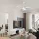 Lustre cu ventilator - Lustra LED cu ventilator si telecomanda INFINITY alb