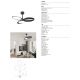 Lustre cu ventilator - Lustra LED cu ventilator si telecomanda INFINITY negru