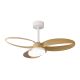Lustre cu ventilator - Lustra LED cu ventilator si telecomanda INFINITY alb/lemn