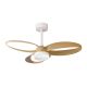 Lustre cu ventilator - Lustra LED cu ventilator si telecomanda INFINITY alb/lemn