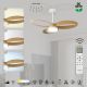 Lustre cu ventilator - Lustra LED cu ventilator si telecomanda INFINITY alb/lemn