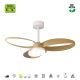 Lustre cu ventilator - Lustra LED cu ventilator si telecomanda INFINITY alb/lemn