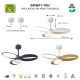 Lustre cu ventilator - Lustra LED cu ventilator si telecomanda INFINITY alb/lemn