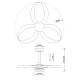 Lustre cu ventilator - Lustra LED cu ventilator si telecomanda INFINITY alb/lemn