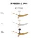 Lustre cu ventilator - Ventilator tavan cu telecomanda IP44 IPANEMA L alb