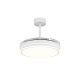Lustre cu ventilator - Lustra LED cu ventilator si telecomanda LUNA S alba