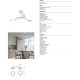 Lustre cu ventilator - Lustra LED cu ventilator si telecomanda LUNA S alba