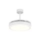 Lustre cu ventilator - Lustra LED cu ventilator si telecomanda LUNA M alba