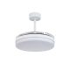 Lustre cu ventilator - Lustra LED cu ventilator si telecomanda LUNA M alba