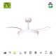 Lustre cu ventilator - Lustra LED cu ventilator si telecomanda LUNA M alba