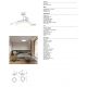 Lustre cu ventilator - Lustra LED cu ventilator si telecomanda LUNA M alba